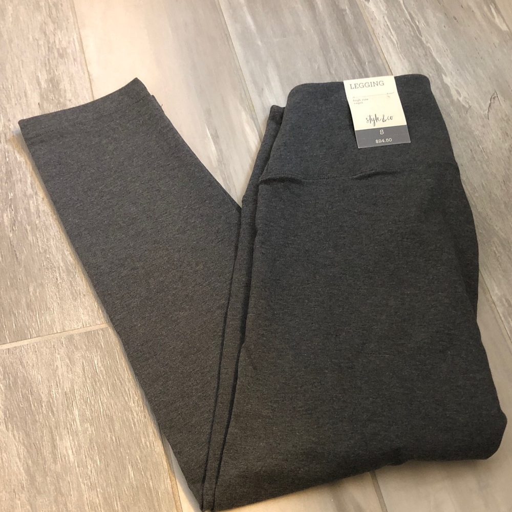 Style & Co Charcoal High Rise Leggings
